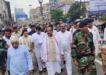 पटना : लाठीचार्ज की जांच के लिए बीजेपी की टीम ने घटनास्थल का किया दौरा