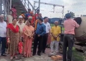 राय रेलवे स्टेशन के दो नम्बर प्लेटफार्म का निर्माण कार्य हुआ शुरू