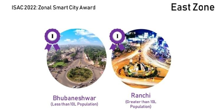 इंडिया स्मार्ट सिटी अवार्ड कॉन्टेस्ट 2022 के ईस्ट जोन के शहरों में रांची नंबर वन