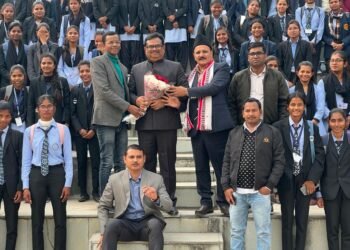 DSPMU के कुलपति डॉ तपन कुमार शांडिल्य विश्वविद्यालय के स्नातकोत्तर हिंदी  विभाग द्वारा सम्मानित