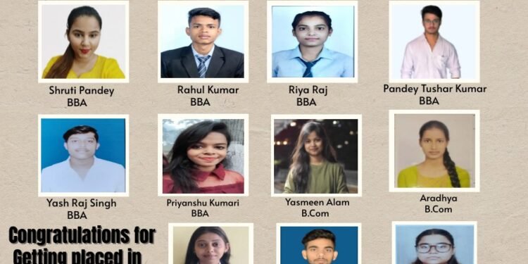 डॉ. श्यामा प्रसाद मुखर्जी विश्वविद्यालय, रांची के 2024 सत्र के विभिन्न विभागों से 11 छात्रों का टीसीएस कंपनी के लिए चयन