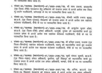 91 अंचल अधिकारियों का बड़ा तबादला: Jharkhand