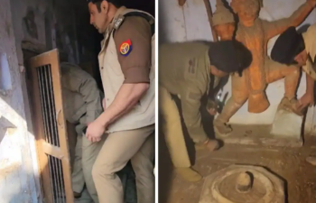 संभल में 46 साल पुराने प्राचीन हनुमान-शिव मंदिर की खोज: जय श्री राम के नारों से गूंज उठा परिसर