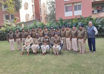 झारखण्ड पुलिस वायरलेस मुख्यालय में नवप्रोन्नत पुलिस निरीक्षकों का पिपिंग समारोह आयोजित